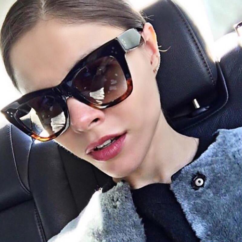 

Fashion Sunglasses Women Designer Vintage Sun glasses Female Rivet Cat eye Glasses For Women Gafas Oculos 1033T
