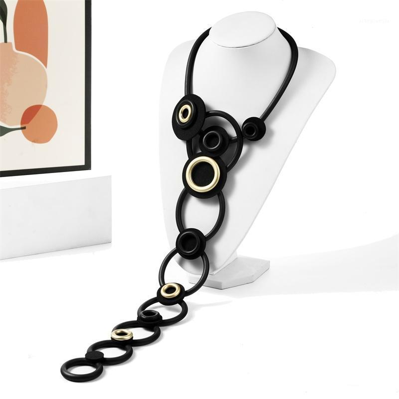 

Pendant Necklaces 2022 Designer Handmade Women Necklace Hyperbole Style Long Vintage Jewellery Unique Clothes Accessories, Silver