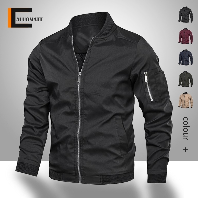 

Men Spring Autumn Quality Bomber Jacket Male Solid Casual Jacket Coats Man Thin Slim Baseball Jackets Windbreaker Outerwear 201114, Max162 black