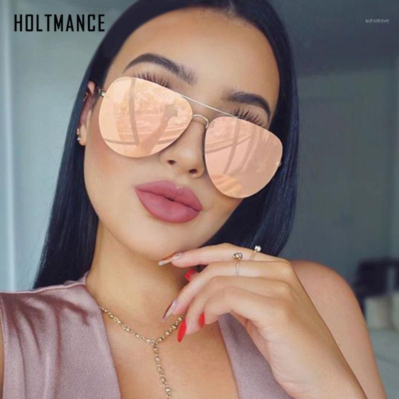 

New Fashion Pilot Sunglasses Metal Frame Women Men Stylish Brand Designer Sun Glasses Flat Lens Mirror Aviation Eyewear UV4001