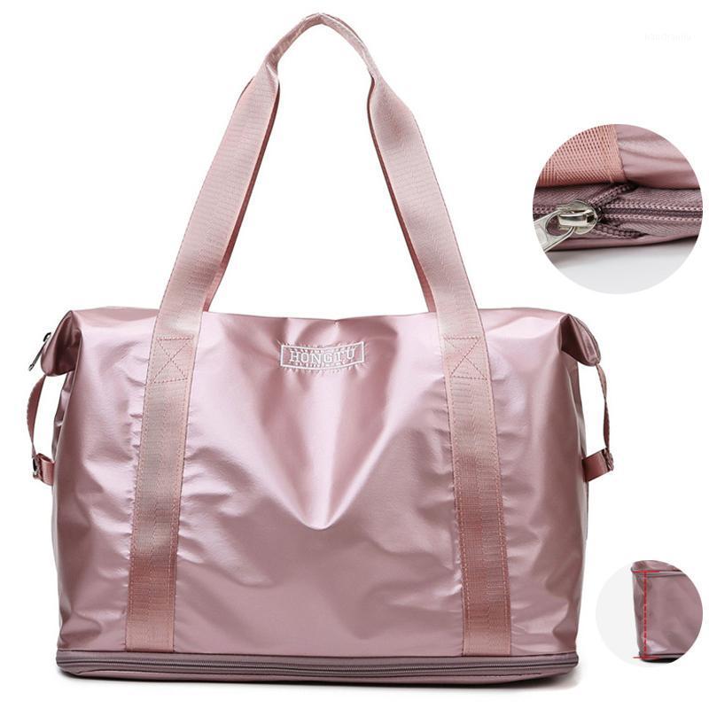 

Yoga Fitness Gym Bags Female Pink Large Travel Duffle Bag for Women 2020 Dry Wet Swimming Blosa Weekend Sports Shoulder Bag1