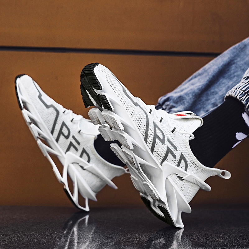 

Summer knits light classic casual breathable sliding in men's shoes zapatillas hombre, Black