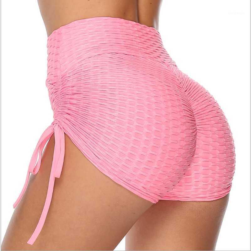 

women sports fitness Bubble shorts bow summer jacquard leisure Yoga shorts1, Black