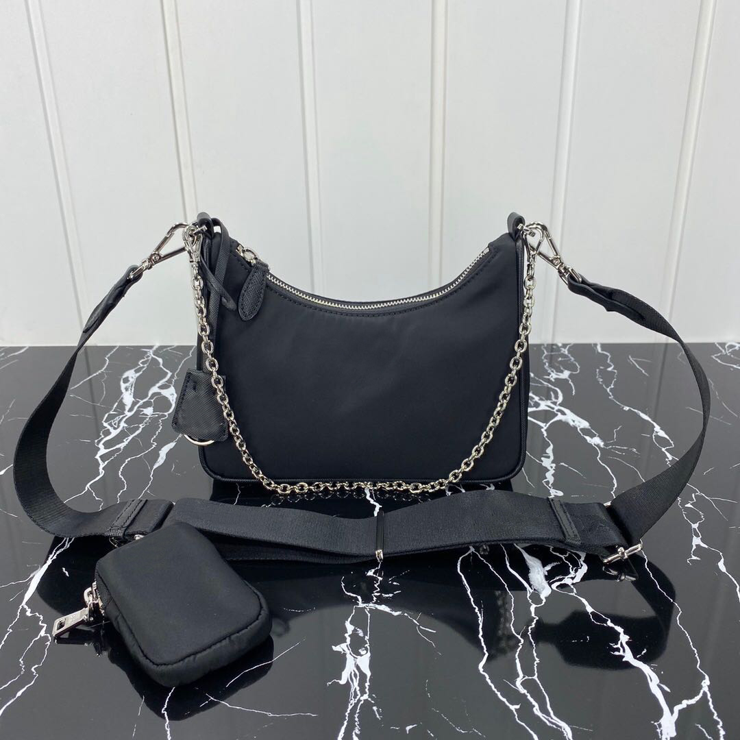 

Luxurys Designers Bag Purses Nylon underarm Handbags Hobo Canvas Shoulder Bags Women Chain Crossbody Bag backpack purse wallet totes bag dunks have box, #15 size :22x18x6.5 cm
