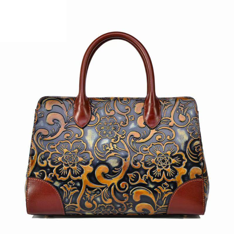 

Luxury Designer Women Leather Handbag Fashion Women Genuine Leather Bag Quality Real Cowhide Bag Tote Female, Black