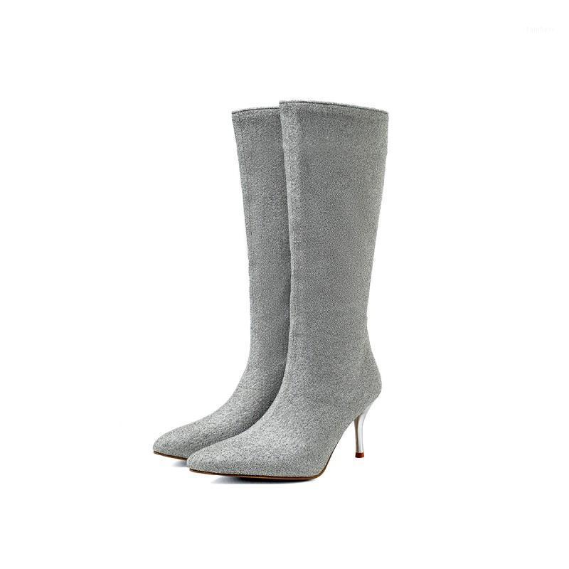 

Big Size Pointed Sequin boots boots women woman winter women shoes botas1, Black
