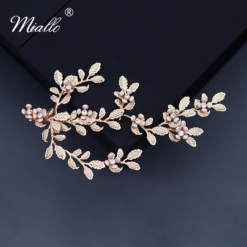 

Miallo Fashion Bridal Wedding Hair Accessories Rhinestone Hair Clips for Women Gold Color Pins Bride Headpiece Jewelry Gift