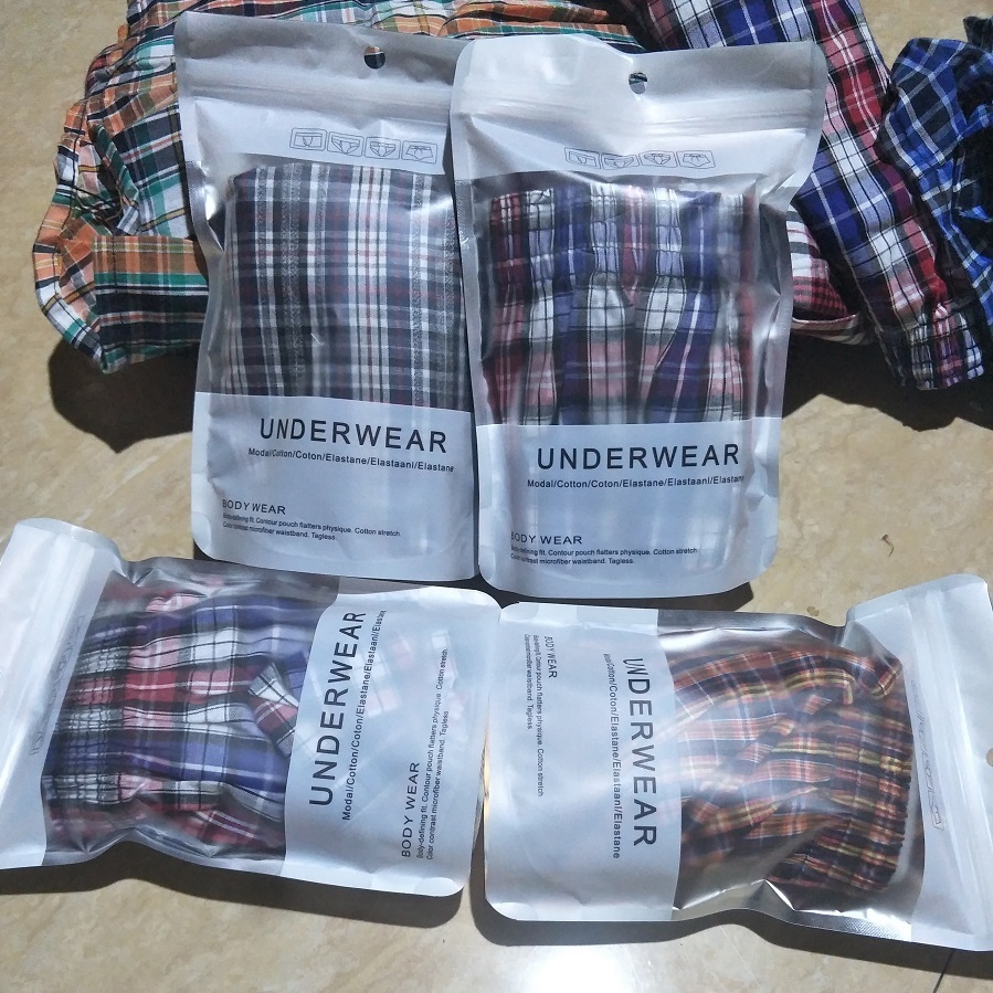 

2021 New Undergarments Attacked Boxer Bundle of Breathable Plaid Cotton Calecon Shorts Plus Big Size Underpant under Men's Underwear 9kq0, Random differ 3color
