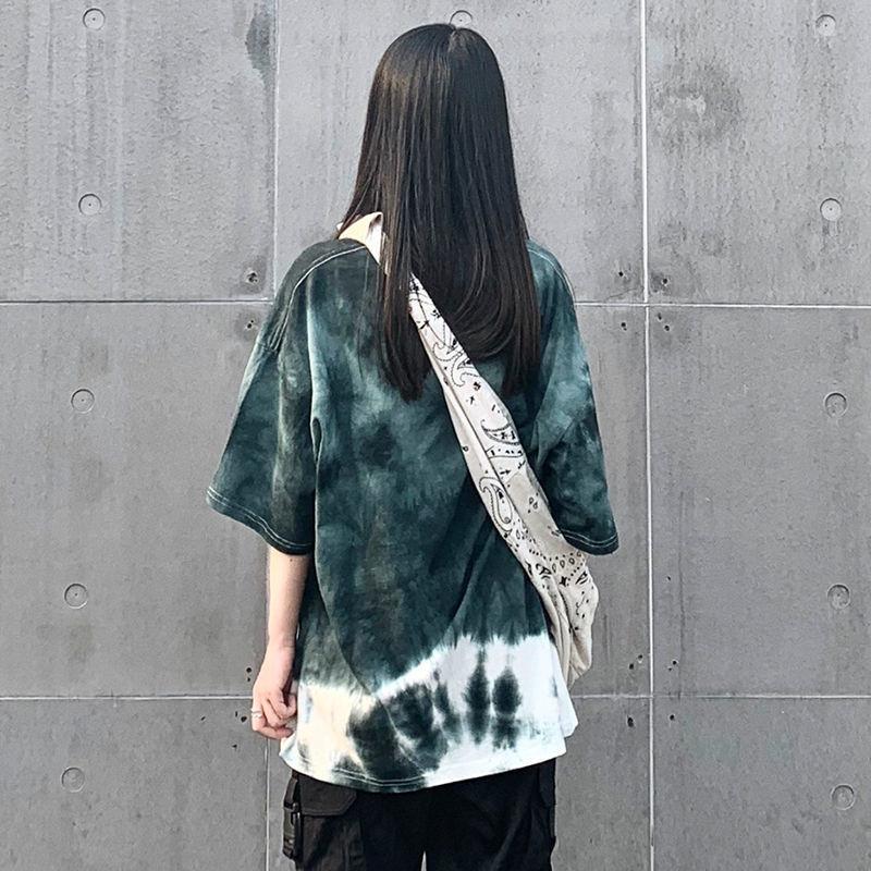 

Summer Japana Green Printed T Shirt Women T-Shirts Harajuku Girls Loose Kpop Cool Tops Women Tshirt Streetwear Girls