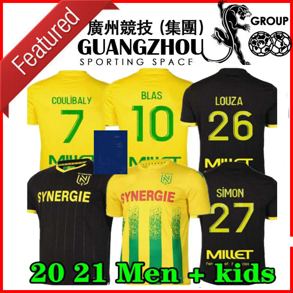 

20 21 FC Nantes soccer jersey home away maillot de foot 2020 2021 SIMON LOUZA A TOURE BLAS COCO COULIBALY ADULT MEN KIDS football shirts