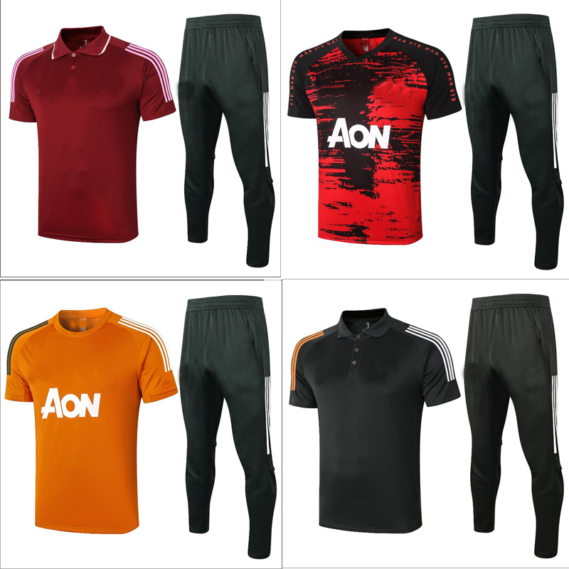 

20 21 UTD Orange polo soccer jerseys CAVANI FERNANDES soccer jersey MARTIAL RASHFORD JAMES football shirts 20 21 Manchester training suit, 2020