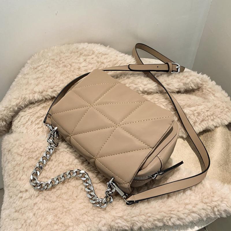 

Fashion Women's Small Bag 2021 New Oxford Rhombus Design Shoulder Bags for Women Crossbody Messenger Chain Female Bags, White