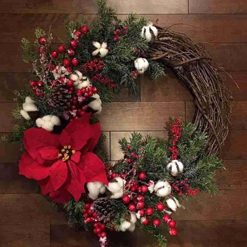

Christmas Garland Door Hanger Christmas Vine Ring Wholesale Simulation Garland