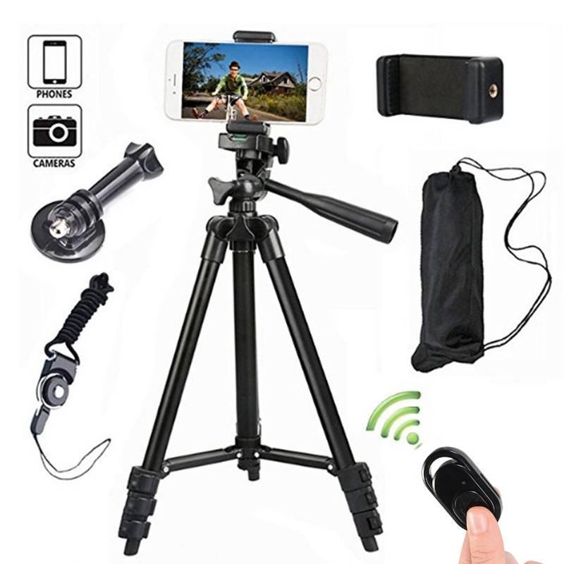 

Tripod for Mobile Phone Stand DSLR Camera Aluminum Alloy Stick Bluetooth Monopod Tripode Para for IPhone Sony Gopro Selfie Stand