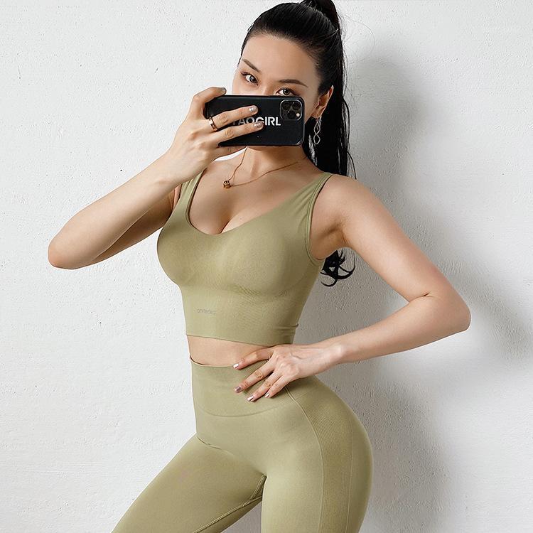 

Sports Bras Women Sports Yoga Bra Vest Underwear Bralette Seamless Top for Women Athletic Running Gym Top Running Sportswear1, Green