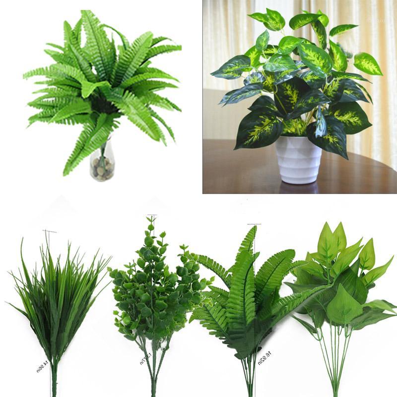 

Large 30CM Evergreen Artificial Plant Lifelike Bush Potted Plants Plastic Green Tree Home Garden Office Decor Wedding Decoration1
