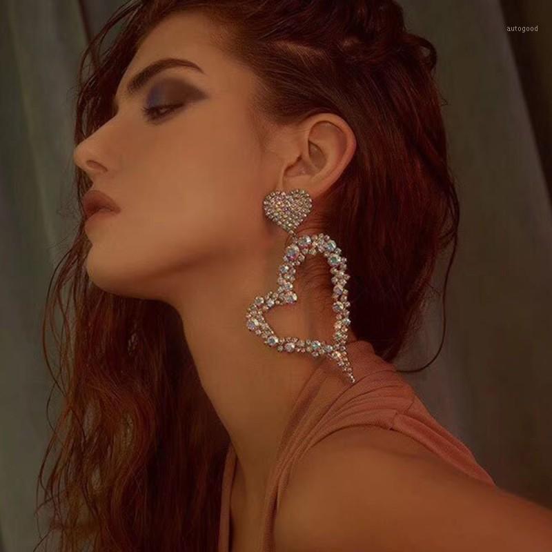 

Dangle & Chandelier Lalynnly High Grade Earrings For Women Crystal Heart Drop Fashion Girls Gifts Delicate Brand 2021 Jewelry E734611