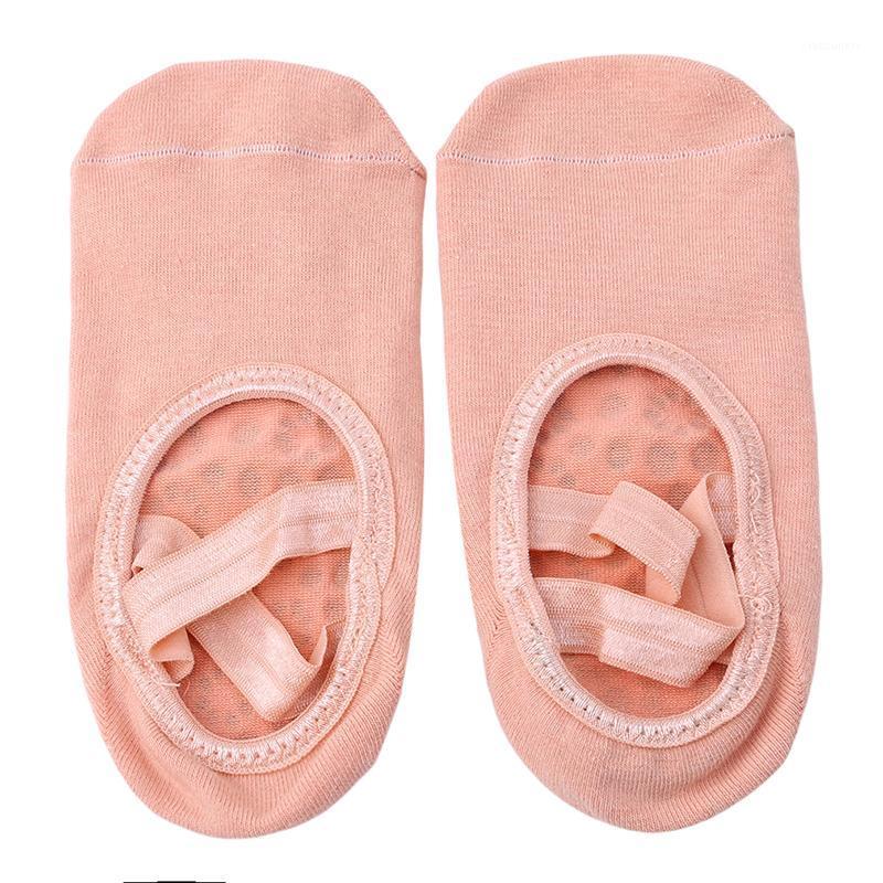 

Round Toe Yoga Socks For Women Anti-Slippery Bandage Breathable Pilates Ballet Dance Socks Casual Backless Sports Fitness1, Beige
