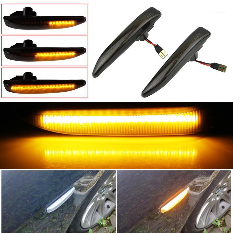 

Emergency Lights 2Pcs For 7 Series E65 E66 E67 E68 Flowing LED Side Marker Dynamic Turn Signal Light Lamp Panel