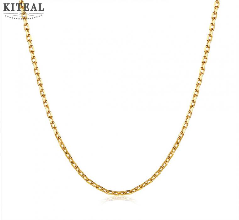 

Yellow & Rose gold chain women&men 1.5mm 18inch necklace with chain square shape ROLO