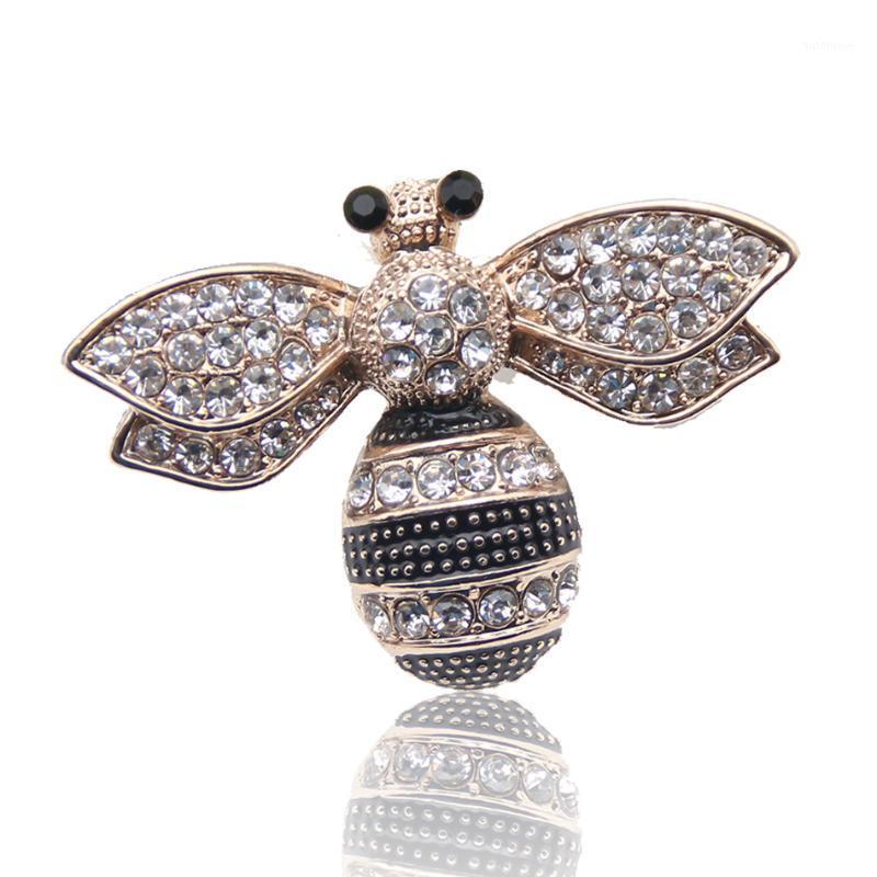 

Fashion 2 Color Women Rhinestone Bee Brooch Animal Jewelry Pin Wing Insects Brooches Broches Ladies Lapel Pins Shirt Collar Pins1