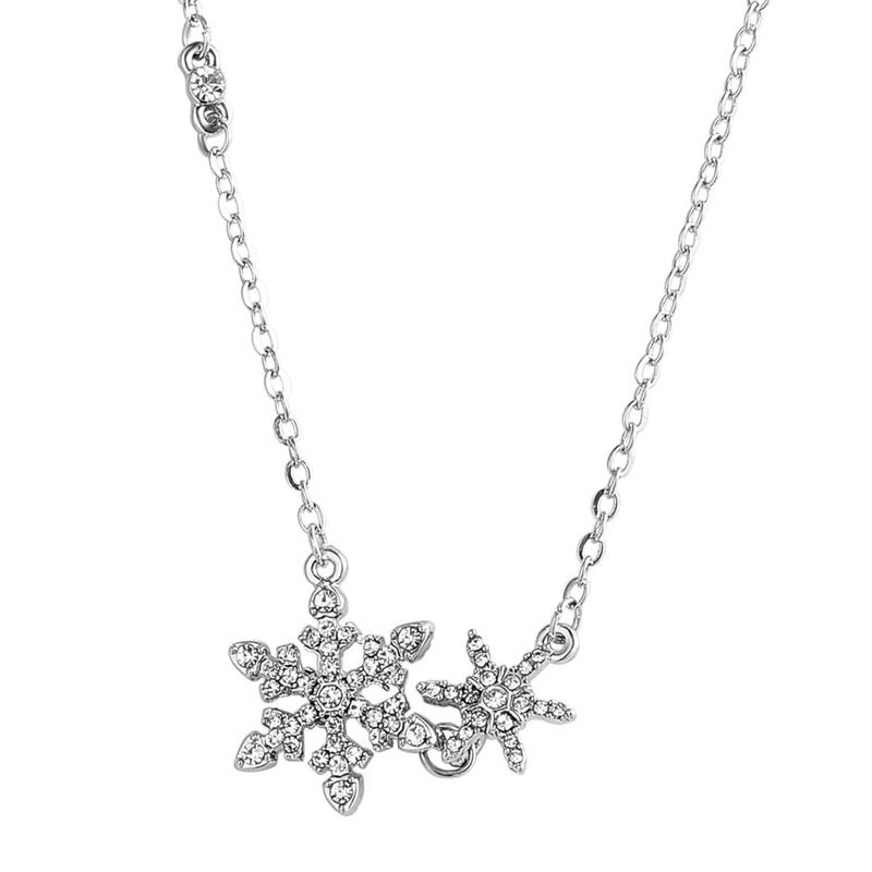 

Chains Zhao Liying With The Same Temperament Circle Snowflake Necklace For Women Brincos Fashion Jewelry Mujer Geometric