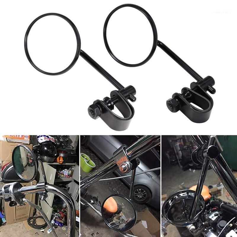 

Motorcycle Mirrors Retro Round Rearview Mirror Adjustable Side Convex Handlebar Clip-On 22-25mm For Cafe Racer