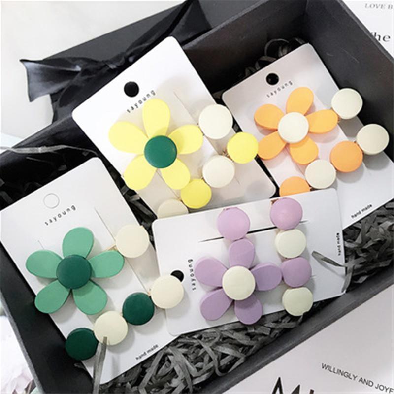 

Children Child Girl Kids BB Hair Clips Hairpin Set Cute Korean Japan Sweet Acrylic Flower Head Wear Accessories-HL-W121