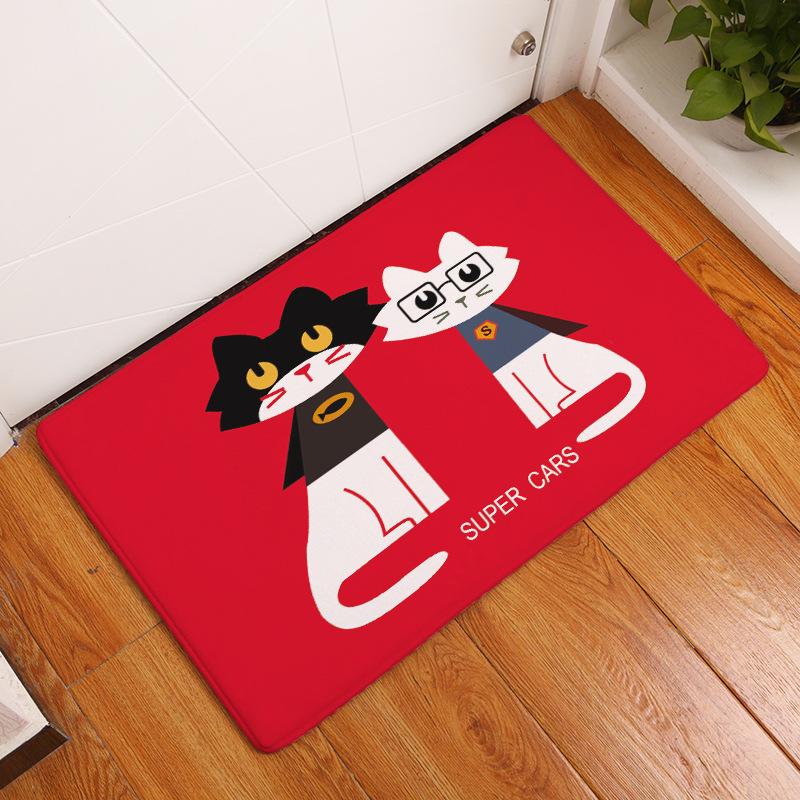 

Cushion/Decorative Pillow Cute Cat Kitchen Rugs Entrance Door Mat Cartoon Bedroom Carpets Decorative Stair Mats Home Decor Crafts Felpudo De