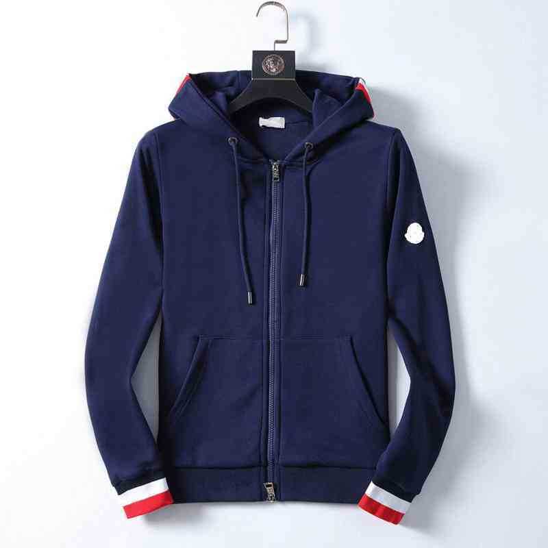 Designer Luxury Monclair Classic Spring And Autumn Embroidered Hoodie Sweater Mens Womens Versatile Cardigan Zipper Hooded Thickened Coat