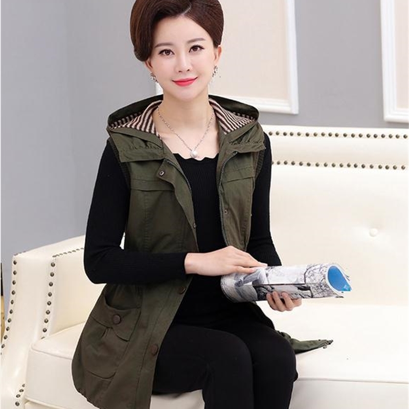 

Women Cotton Vests Short Spring Jacket Autumn Vest Plus Size A5np, Black
