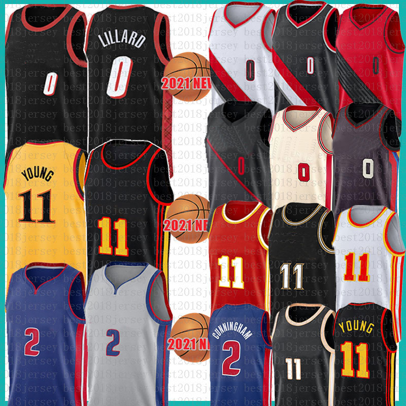 

Cade Cunningham Damian Lillard Trae Young Basketball Jersey Spud Webb jerseys 2 0 11 4