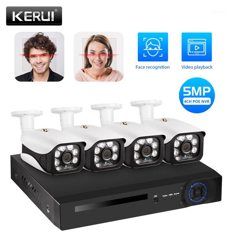 

KERUI 4CH POE NVR Kit HD 5MP Home Security Face recognition IP Camera Wired CCTV Outdoor Waterpfoof WIFI Motion Alarm NVR Kit1