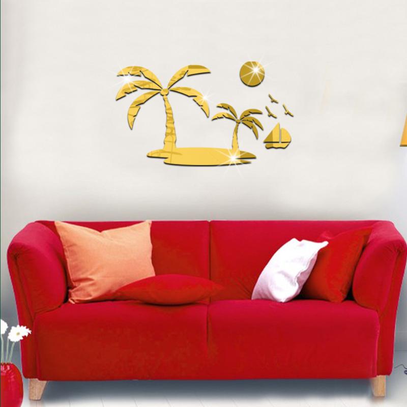 

Mirror Wall stickers Tree Room Decoration 3d Acrylic Mirrored Decorative Sticker Home Decor DIY Mirror Wall Decals