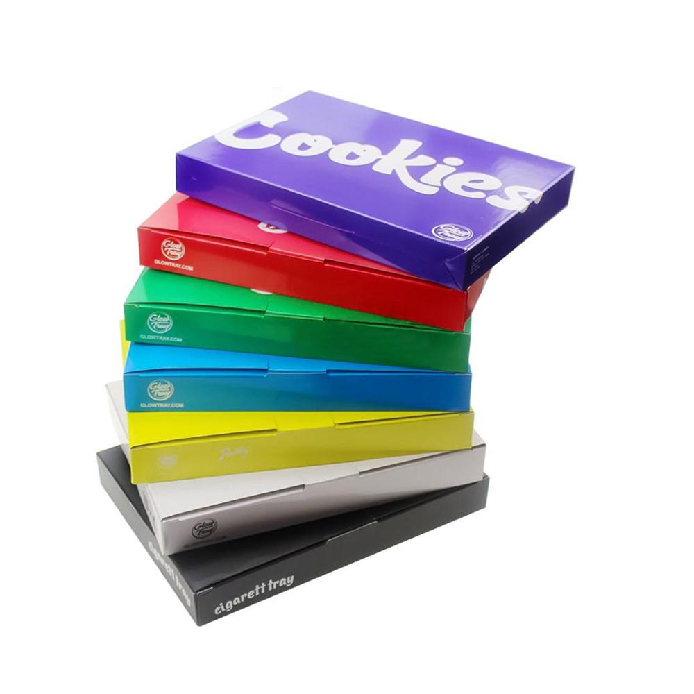 

Hot style runty LED light emitting cigarette tray cookies custom Logo multi-color rolling tray free shiping