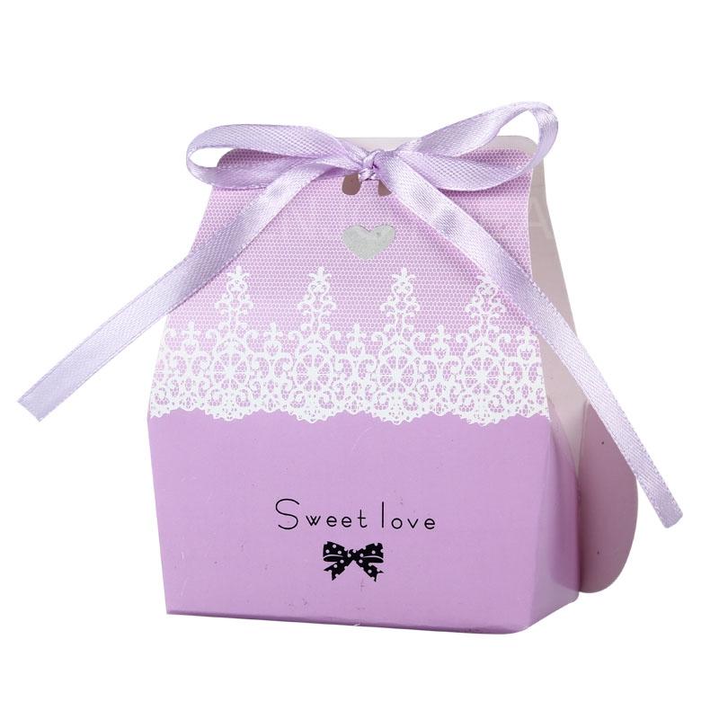 

10pcs Candy Paper Boxes for Wedding Party DIY Foldable Wedding Candies Box