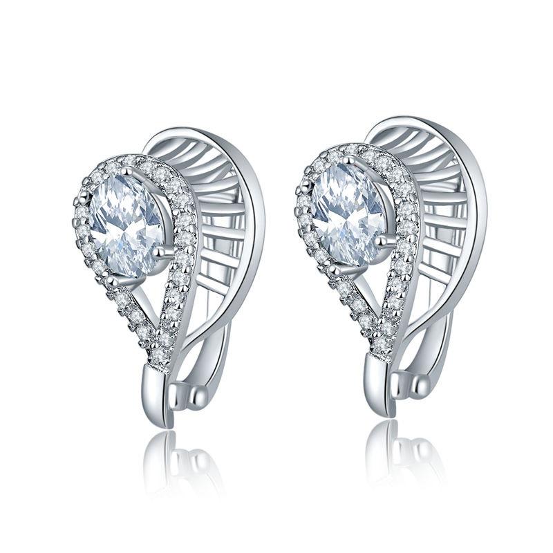 

Circle Earring Crystal Earrings Geometric Hollow Design Hoops Earrings For Women Wedding Bridal 2020 New