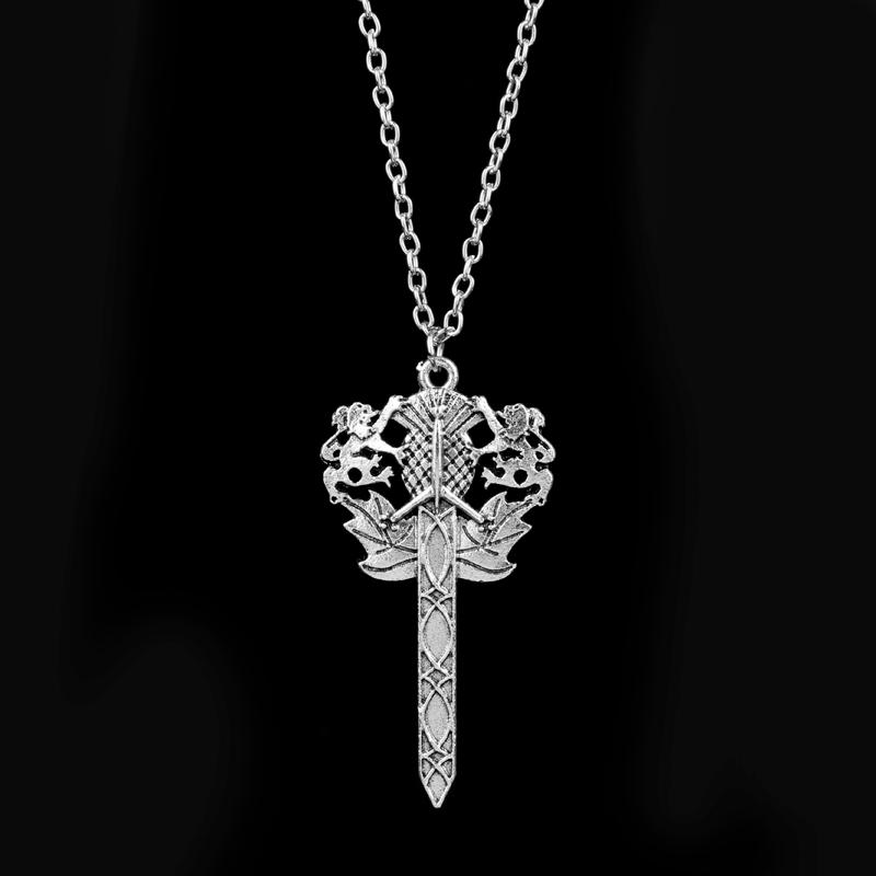 

dongsheng Newest Jewelry Outlander Scottish Iris Celtic Eternity Knot Cross Dragonfly Scottish Irish Gaelic Pendant Necklace -30