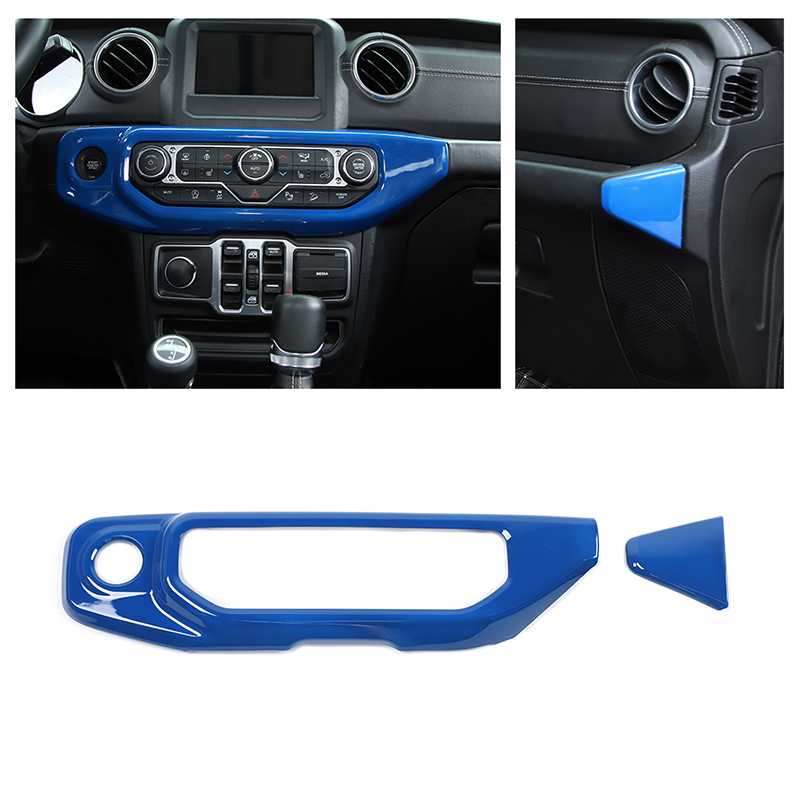 

Blue Air Conditioning Switch Panel Cover For Jeep Wrangler JL JLU 2018 UP & 2020 Gladiator JT