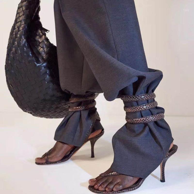 

New Summer Solid Women Sexy Sandals Snake pattern Party Shoes Women Open Toe Sexy Fashion Shoes Zapatos De Mujer 20211, Beige