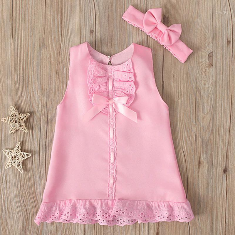 

Halilo Birthday Dress For 1 Year Baby Girl Solid Sleeveless Bow Baby Girl Summer Clothes European American Style Infant Dresses1, Beige