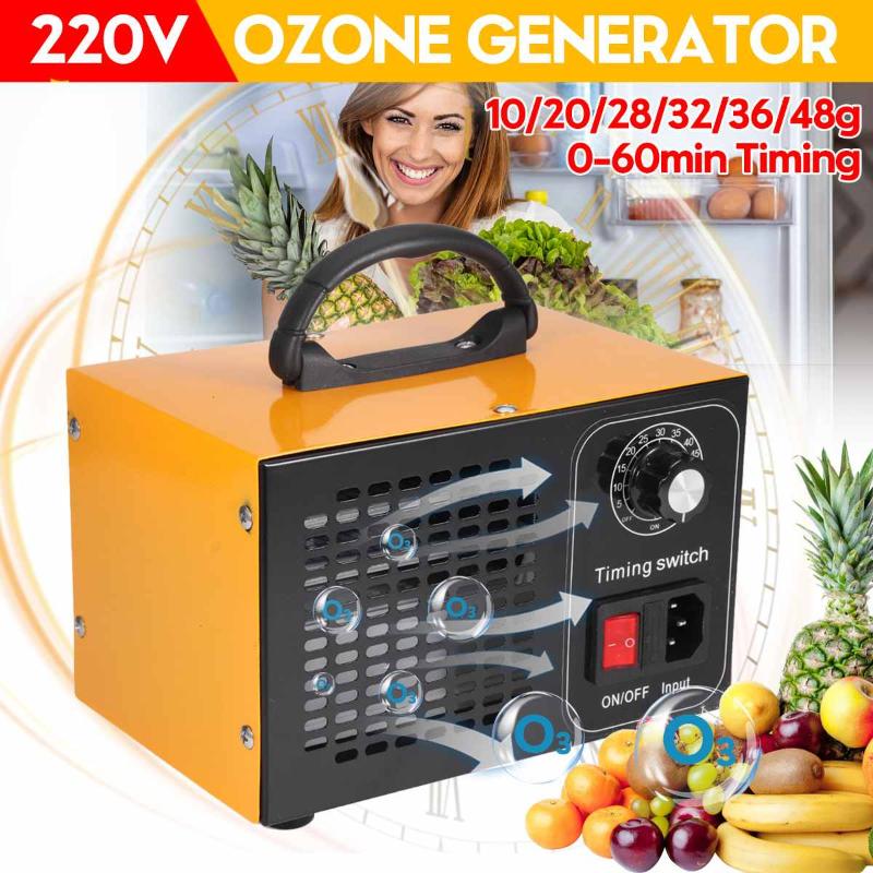 

Ozone Generator 48g/h 32g/h Machine With 60s Timing Controller Air Purifier Disinfection Sterilization Cleaning Formaldehyde