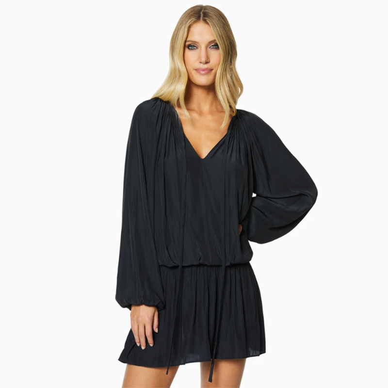 

Women's long dress, dress, casual dress, Black