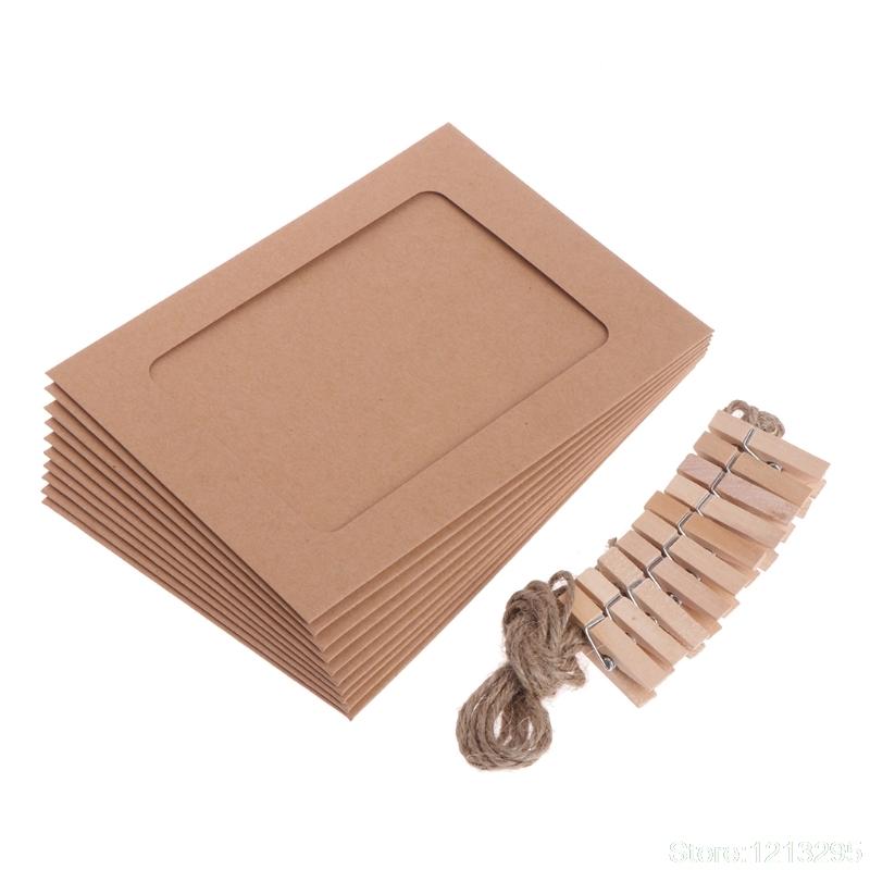 

Photo Frame DIY Paper Picture Wall Rope Clip Weeding Decoration Party Supplies