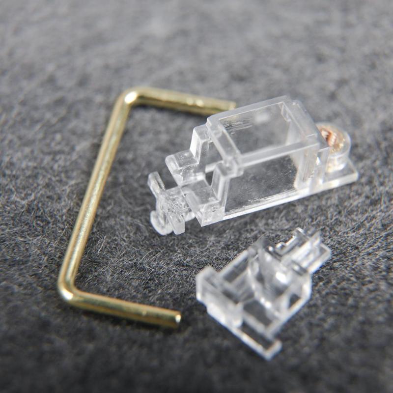 

YMDK PCB Mounted Screw-in Clear Gold Wire Satellite Axis 6.25u 2u For Mechanical Keyboard Modifier Keys