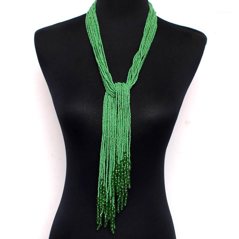 

Bohemian Necklaces for Women Jewelry Handmade Long Beaded Resin Tassel Beaded Necklace Statement Necklaces Pendant1