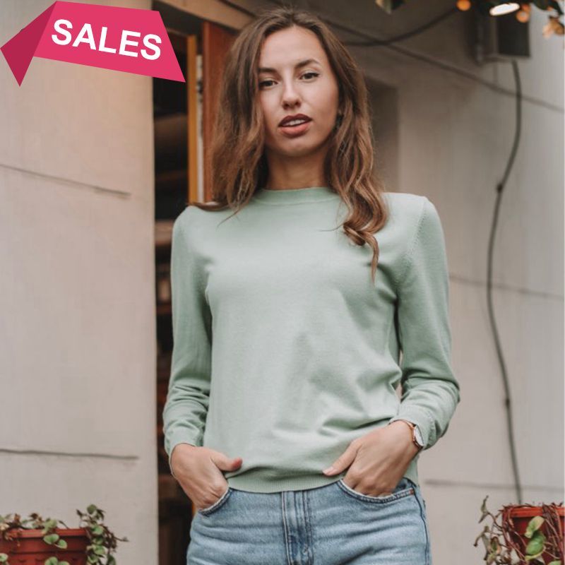 

2021 New Candy Color Women Basic o Neck Solid Jumper Top Soft Cozy Knitted Pullovers Sweater High Low Hem Swetry Damskie Db42, Blue 80978