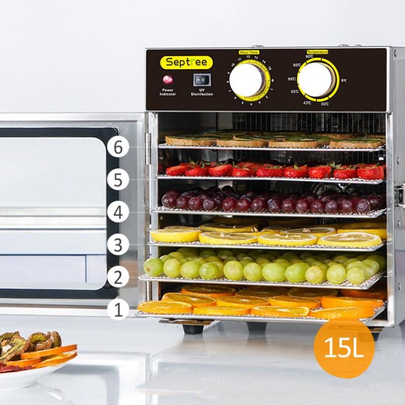 

Dehydration Dryer Stainless Steel Dried Fruit Machine Household and Commercial Dry Vegetable and Fruit Dried Meat
