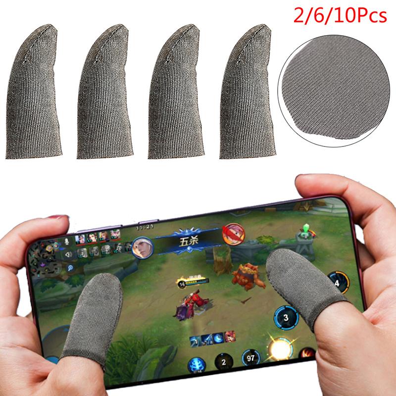 

2/6/10pcs game finger sleeve Mobile Screen Gaming Finger Sleeve Game Controller Mobile Sweatproof Gloves