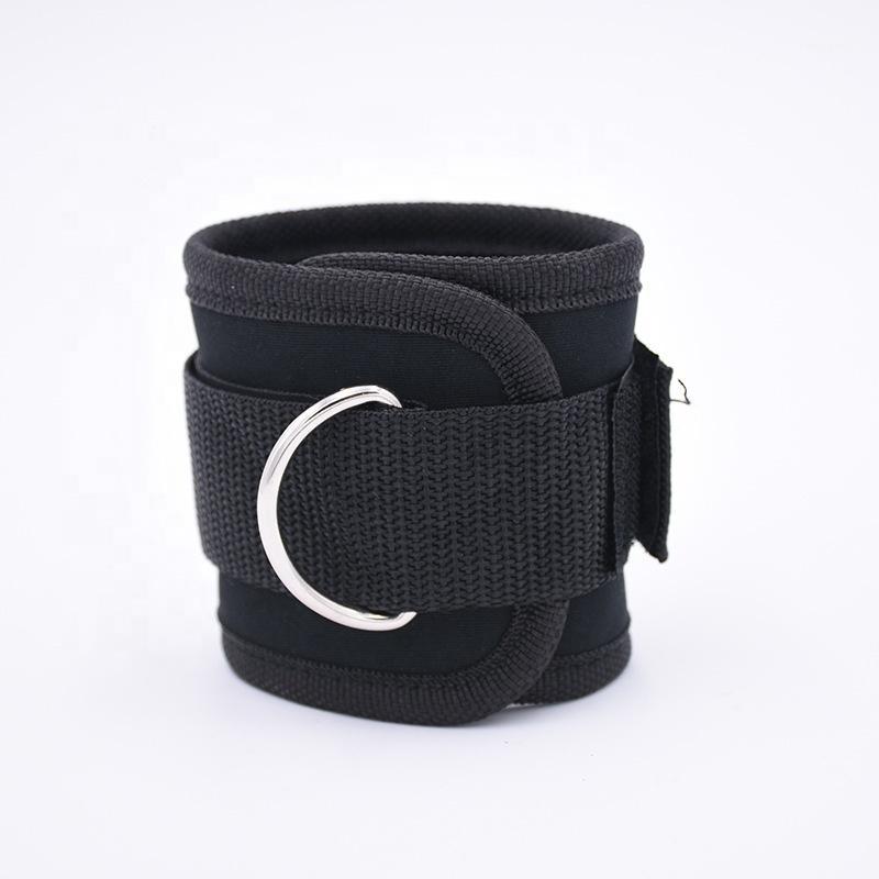 

2pcs Sport Workout Ankle Straps Support Padded Training D-ring Ankle Cuffs For Cable Machines And Resistance Bands1, Black